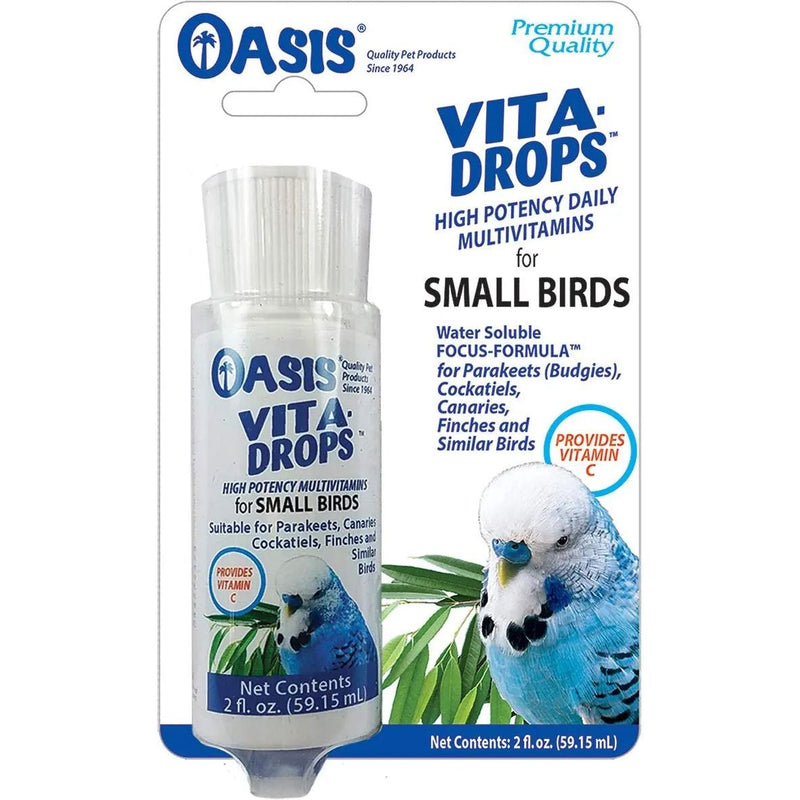 Vita Drops High Potency Vitamins for Caged Birds with Extra Vitamin C 2 oz. Oasis