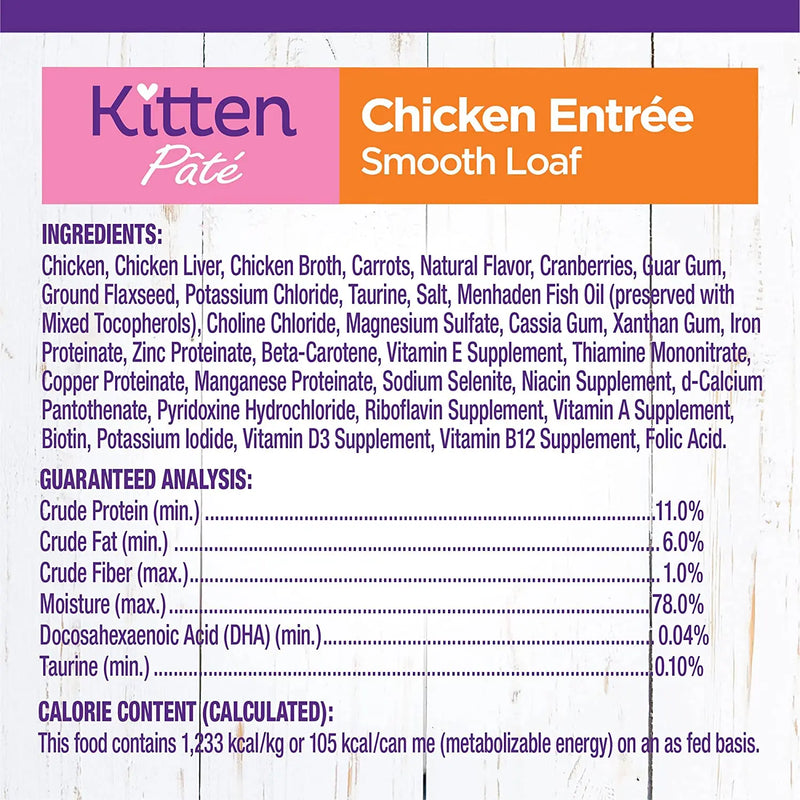 Wellness Complete Health Pâté Kitten Chicken Entrée Canned Wet Cat Food, Single Can Wellness Natural Pet Food