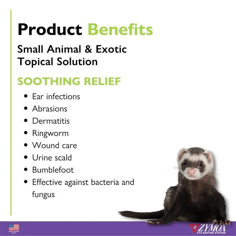 Zymox Small Animal & Exotic Topical Solution 1.25 oz. ZYMOX