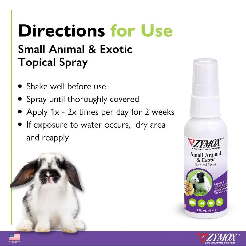 Zymox Small Animal & Exotic Topical Spray 2oz. ZYMOX