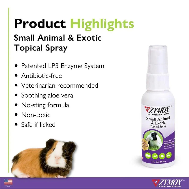 Zymox Small Animal & Exotic Topical Spray 2oz. ZYMOX