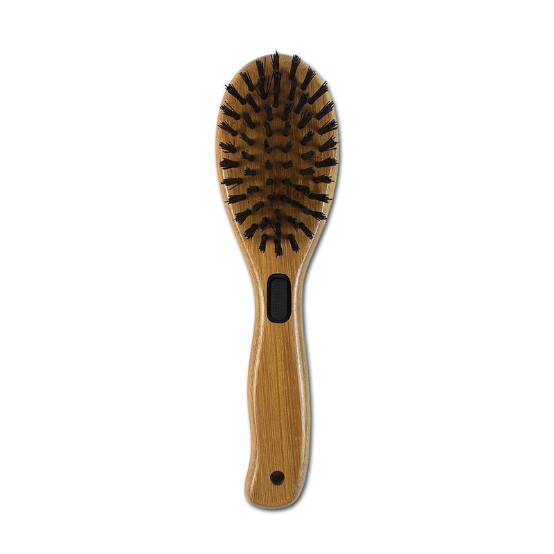 Bamboo Groom Combo Brush with Bristles & Stainless Steel Pins SM/MD Pet Adventures Worldwide