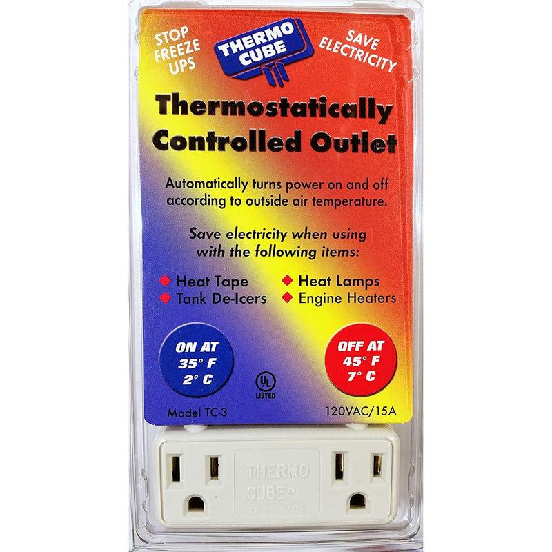 Farm Innovators TC-3 Thermo Cube Thermostat-Control Power Outlet Farm Innovators